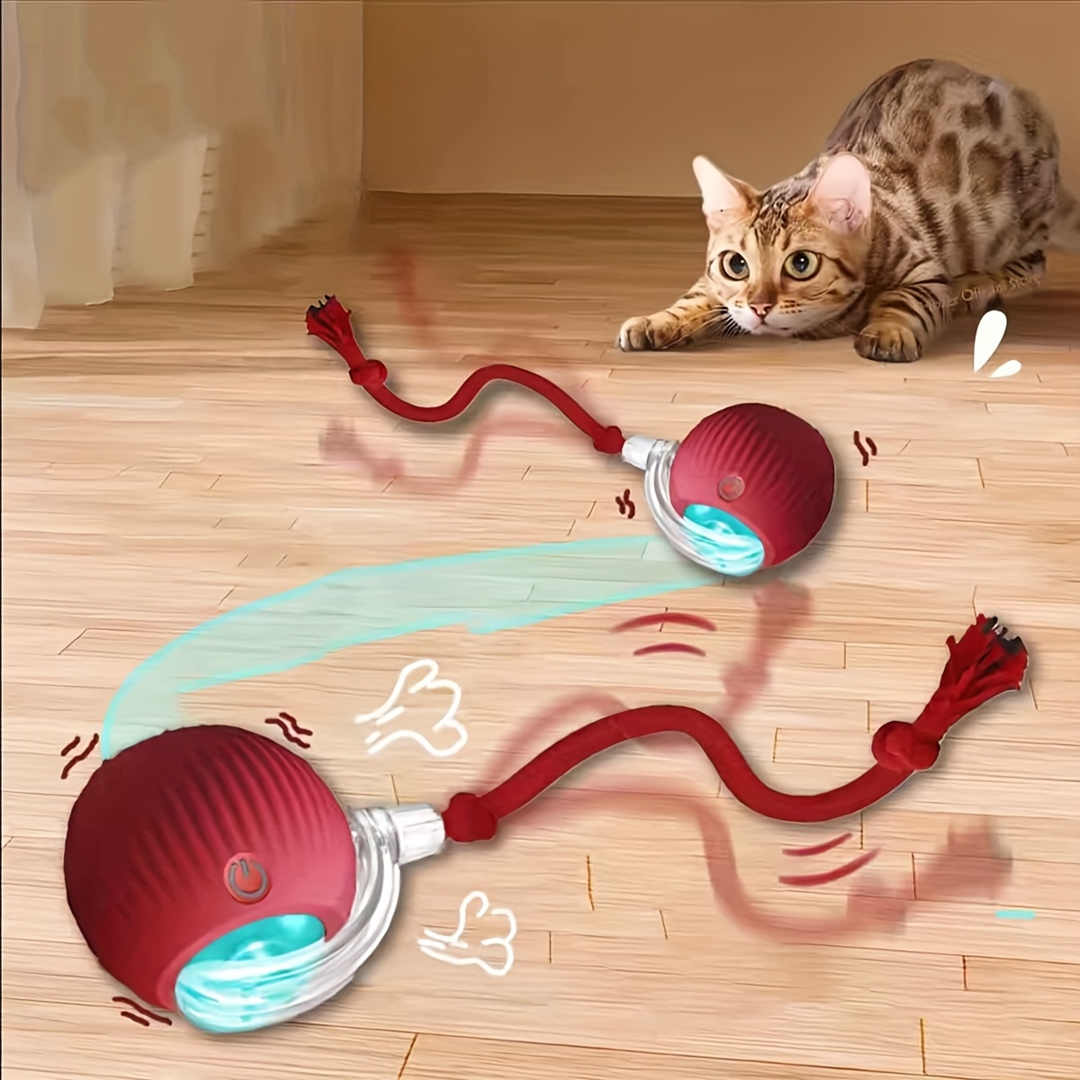 

Cat Interactive Ball Toy, Automatic Rolling Ball With Tail, Rechargeable Intelligent Pet Interactive Toy, Cat Intelligent Ball