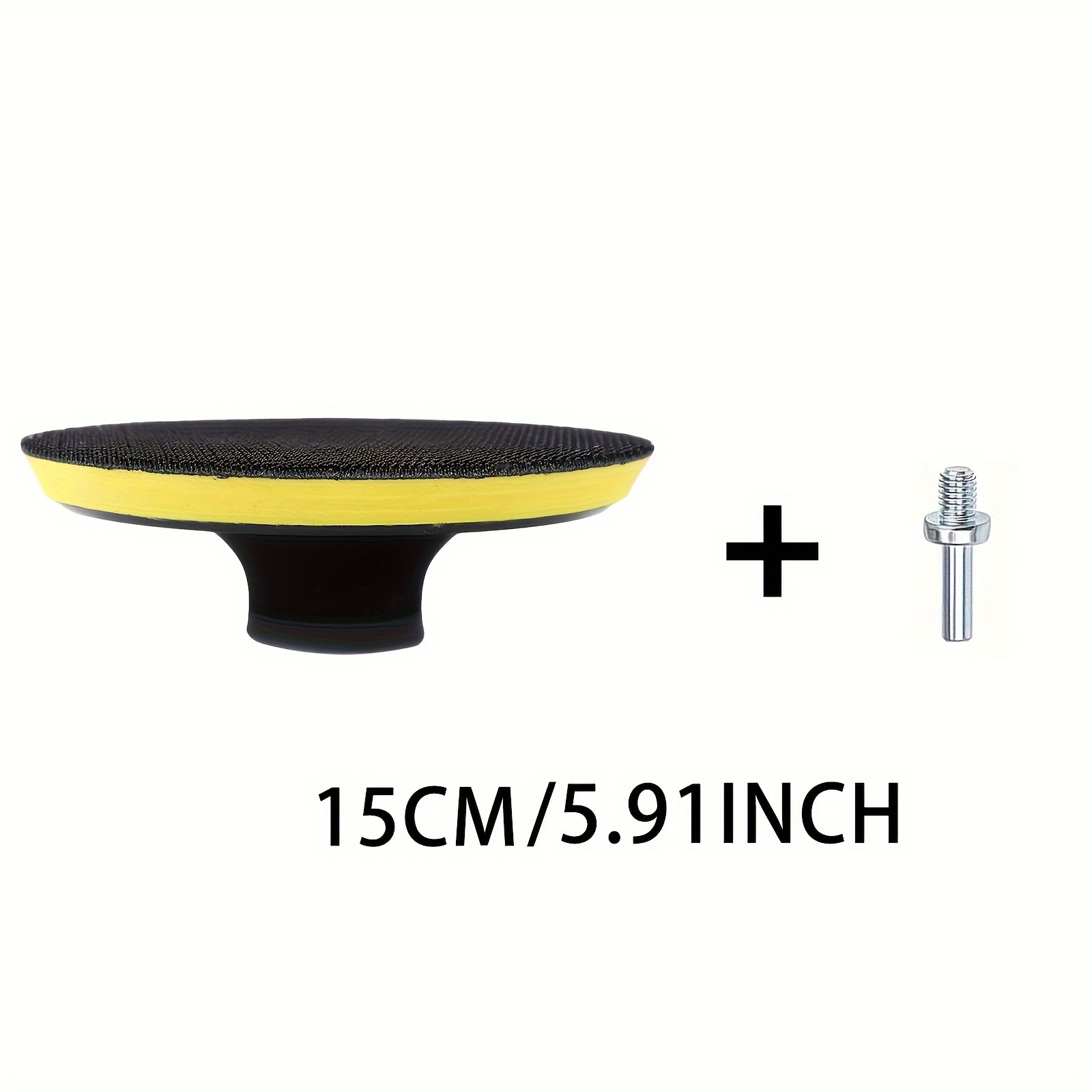 TEMU 2pcs, 4/5/6/7in Backing Pad And Adapter With M14 Thread Hex Drill Bit, Self-adhesive Sandpaper Polishing Pad, Vacuum Cup, For Angle Grinder Wall