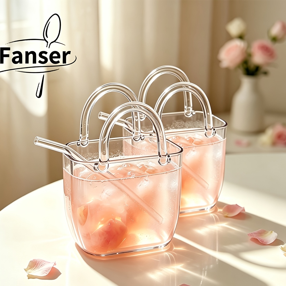 TEMU Lot de 2 gobelets en plastique transparent avec , matériau PET de qualité alimentaire, lavables à et réutilisables. personnelle portative pour