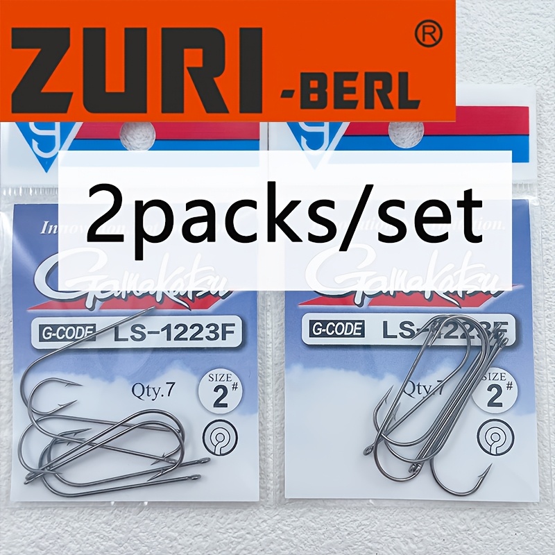 TEMU 2 Packs Of Carbon Hooks With Hole, Straight Shank, Long Shank