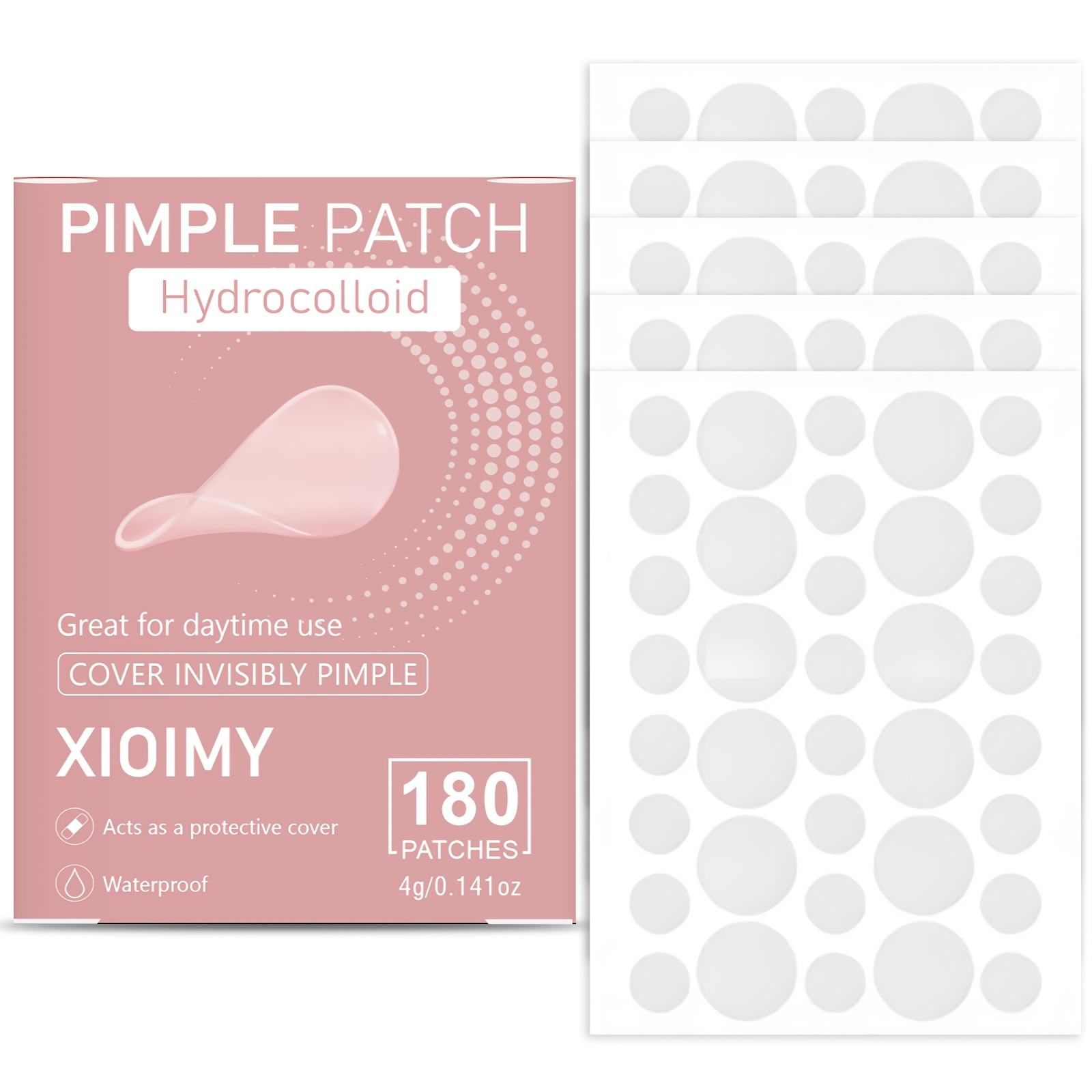 Image of 180 Water-based Gel Patches Containing Salicylic Acid, Oil, And Calendula Oil Are Suitable For And Blemishes Without Residue. Is Light Beige And Suitable For All Light Beige Skin Types