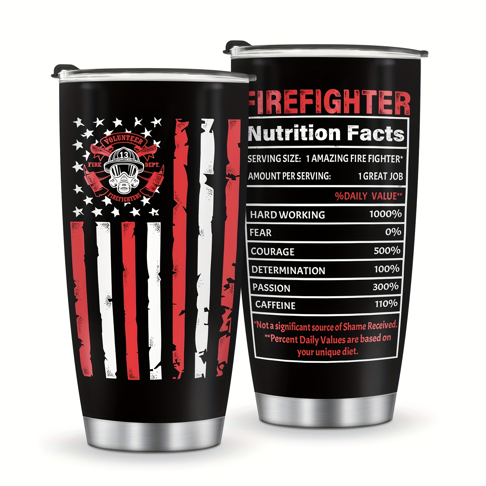 

1pc Mug Tumbler Gifts For Fire Firefighter - Fireman Birthday Christmas Fathers Day Halloween Presents For Men Boy Dad Father Husband Son Grandpa Friends Adults Gift Coffee Mug Drinking Cup