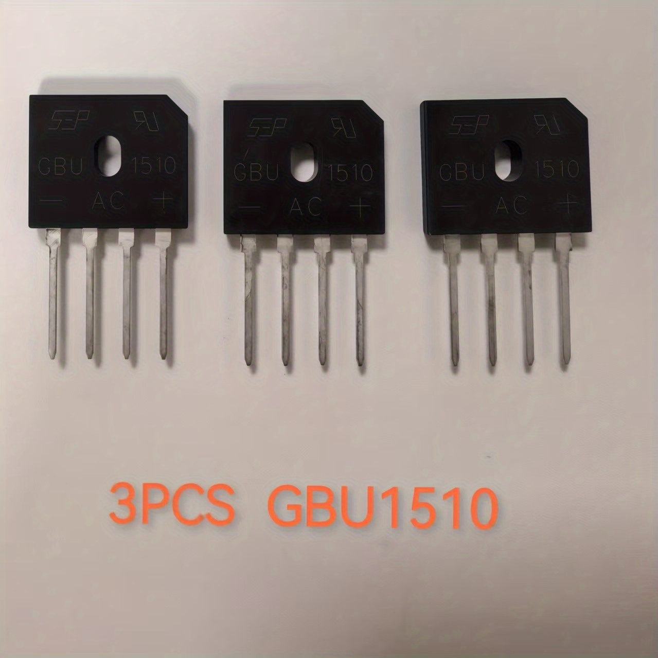 TEMU 3pcs Gbu1510 Dip4 15a Diode Bridge - Full-wave Suitable For Ac/ Conversion, Power Supplies, , For & Industrial Use
