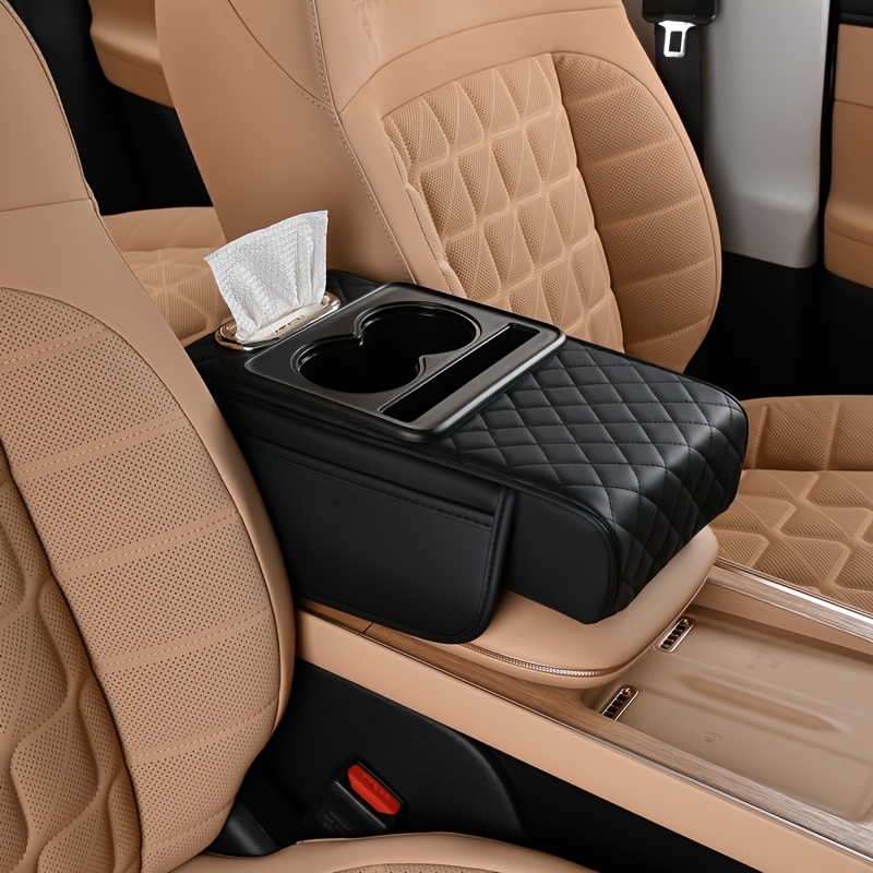 Multifunctional Storage Armrest Box - Black
