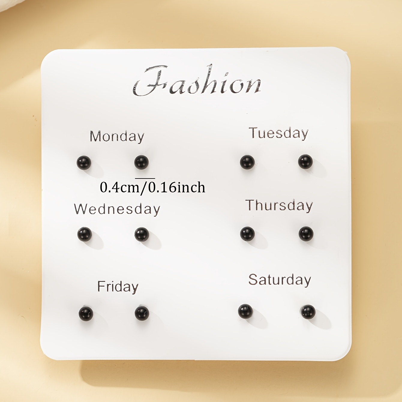 6 Pairs Lovely Round Earrings Set for Women