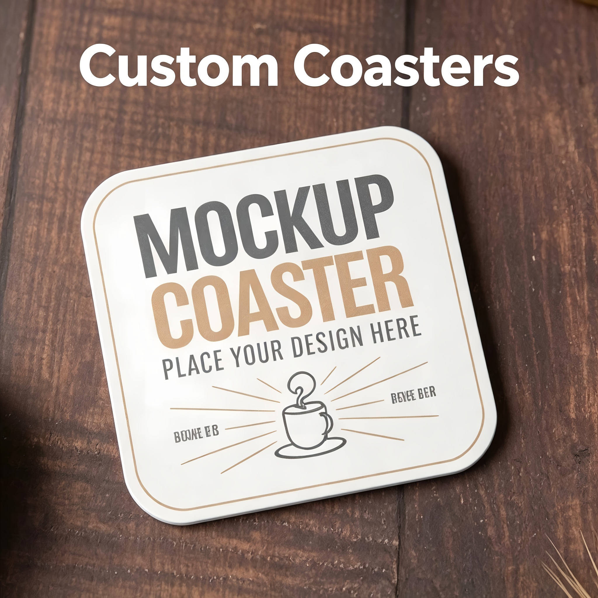 TEMU Custom Square Coasters, 200pcs Paper Coasters/drink Coasters | Cards/coffee Shop Cards/wedding Cards/beer Cards, Christmas Party Decorations, In