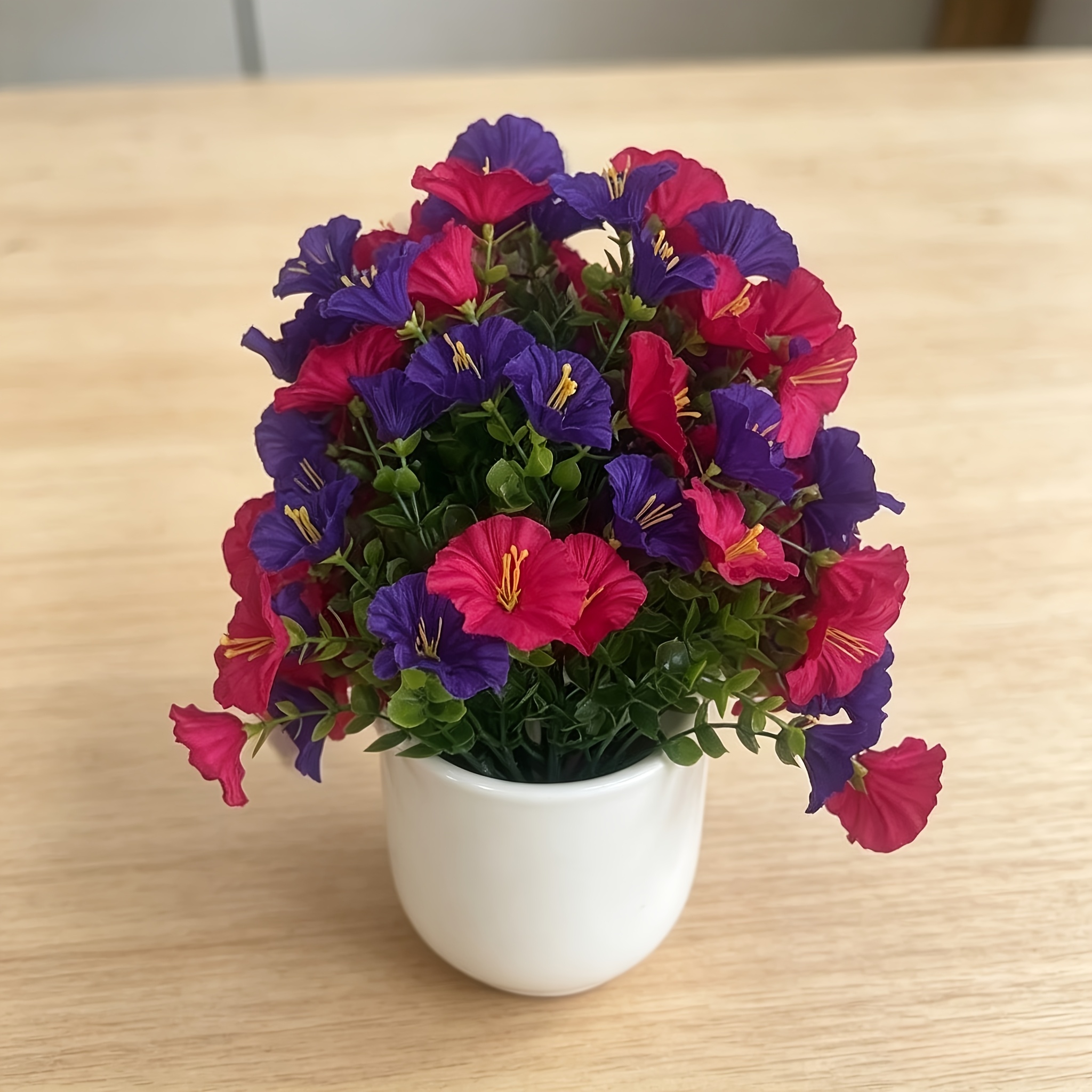 1pc elegant large outdoor artificial flower multi color     flower ground insert tree flower with stand uv resistant faux mixed shrub flower combination suitable for summer autumn indoor outdoor decoration home decor