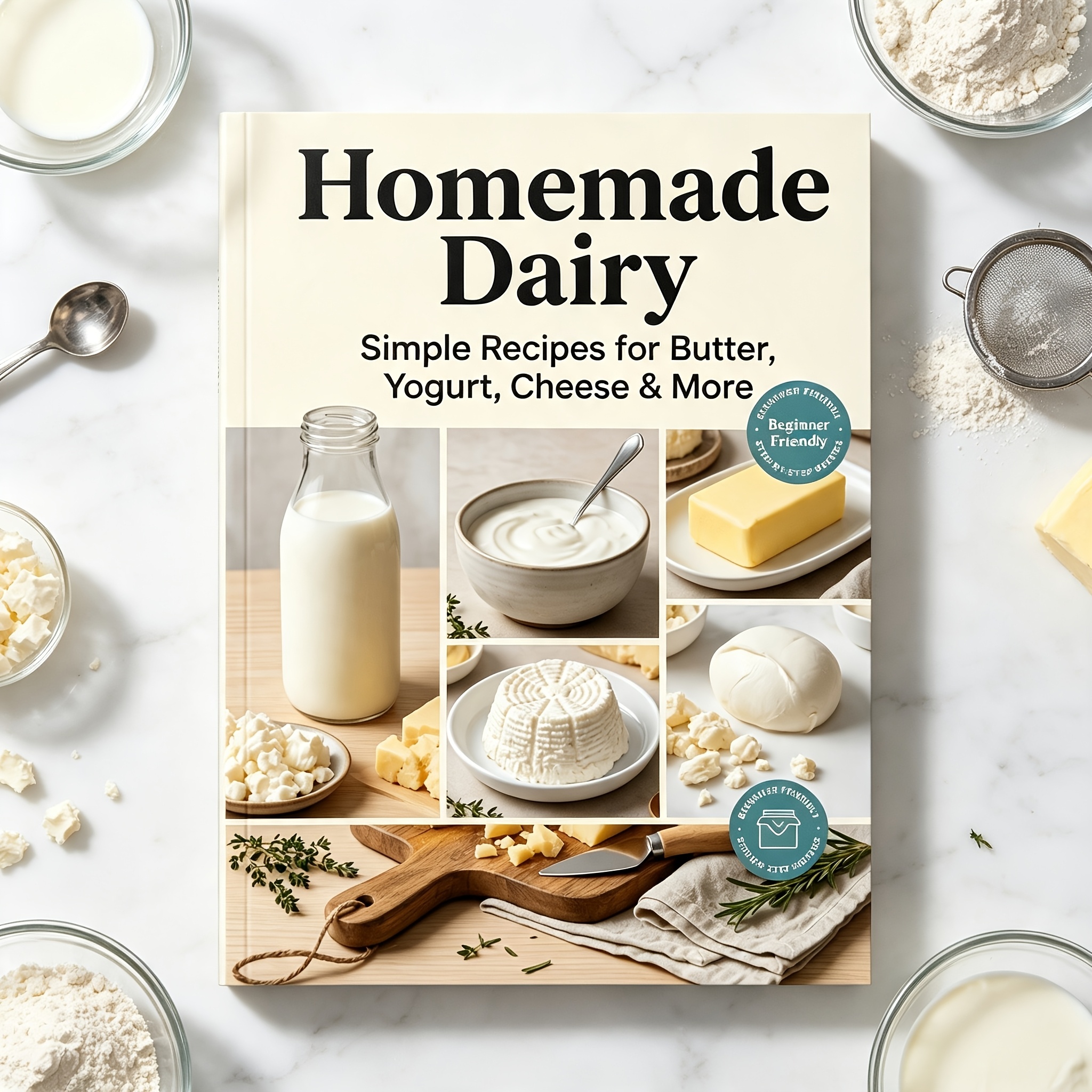 TEMU A5 Bound Homemade Cookbook: Cheese, Yogurt & Butter Making Guide Suitable For Home Kitchens, Baking Recipes, Simple Recipes Guide For Beginners