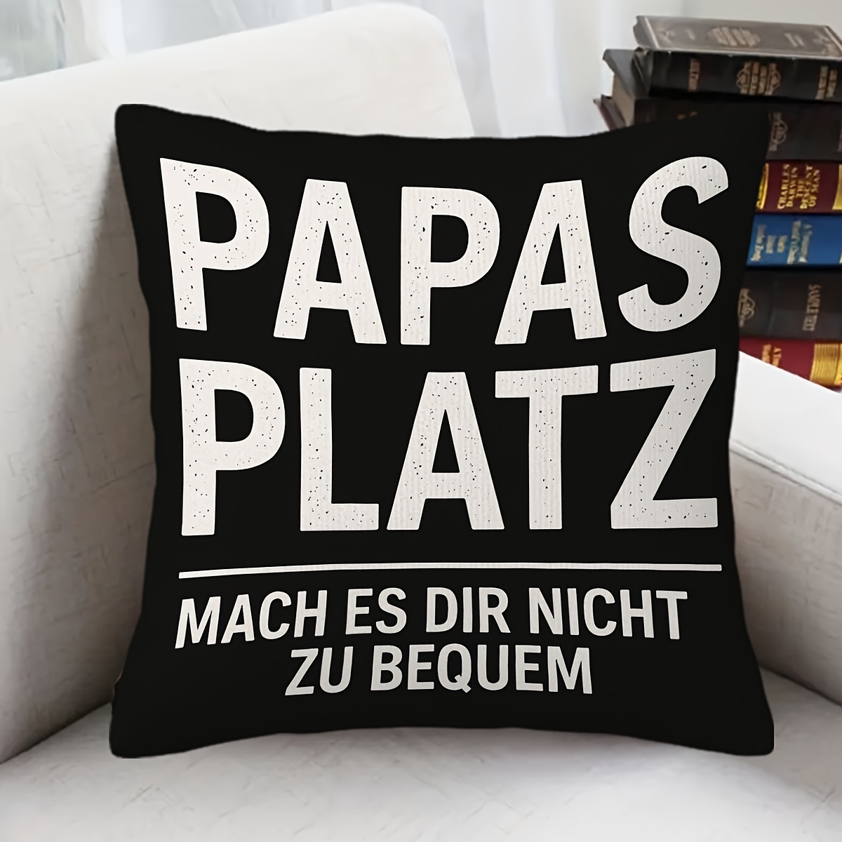 E-shop ., [Dads Exklusives Sitzkissenbezug ], Kurzer Plüschkissenbezug, Einseitiger Druck (Kissenfüllung Nicht Enthalten) Geeignet zur Dekoration von