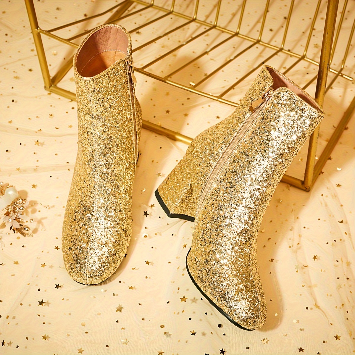 womens gold dress boots [Metallic Gold] Boots main image 0