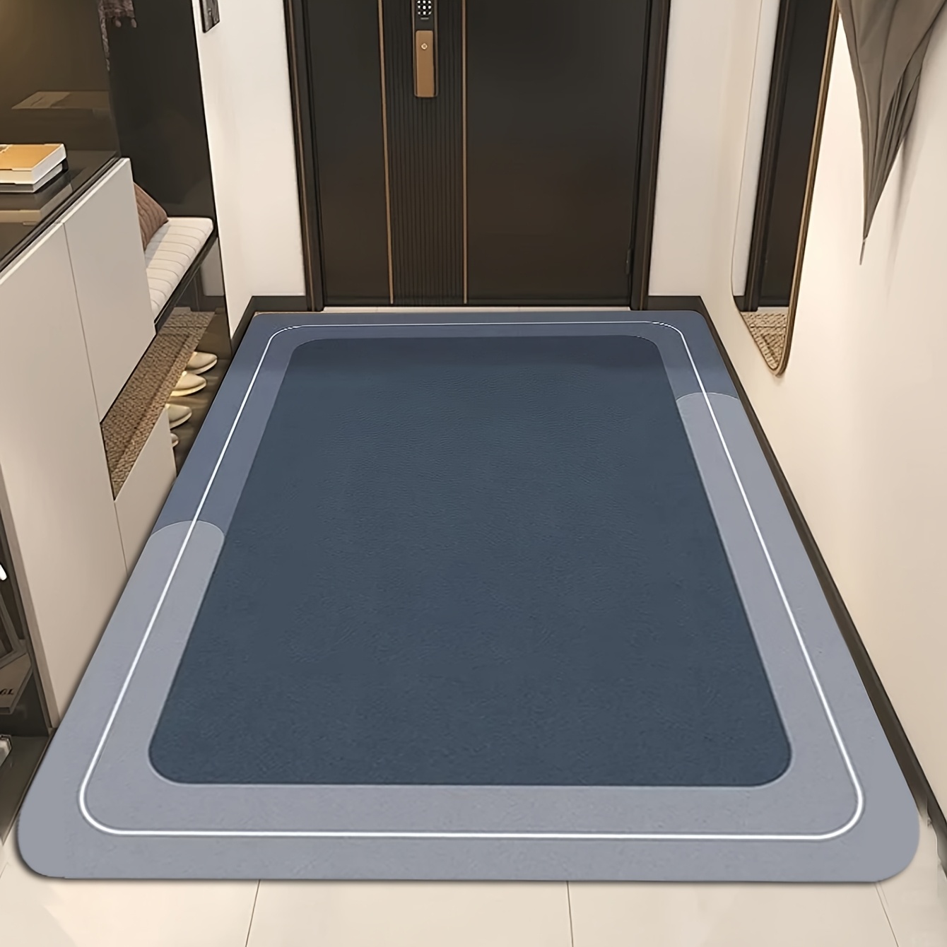 TEMU Kitchen Floor Mat Fully Covered With Anti Slip Home Diatomaceous Earth Carpet Wiped Absorbent Oil Absorbing Soft Cushion, Bathroom Mat