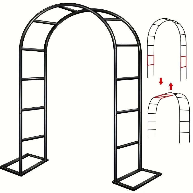 25 year     metal   with heavy duty   adjustable wide or high arch for climbing plants roses vegetables balloons outdoor garden decor ideal valentines day gift plant support structure versatile garden arch industrial look sturdy construction 0