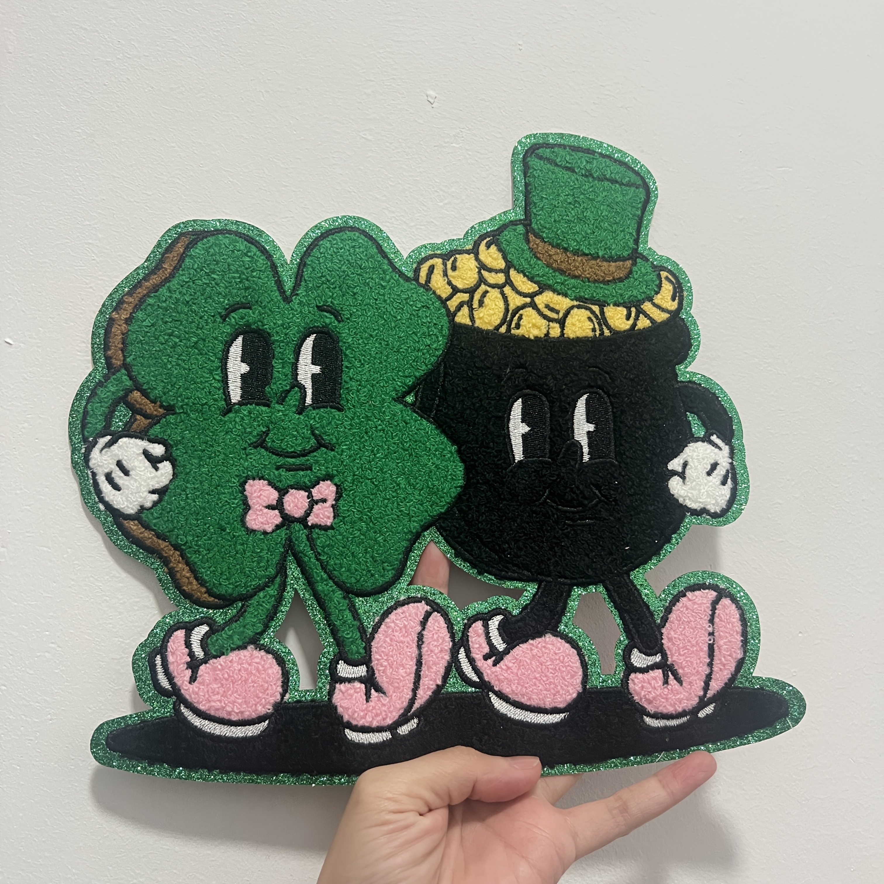 

1pc Large 26.1cm/10.28in 's Theme Cartoon Green Cloth Patch Suitable For , Jeans, Jackets, Backpacks And Hat Decorations