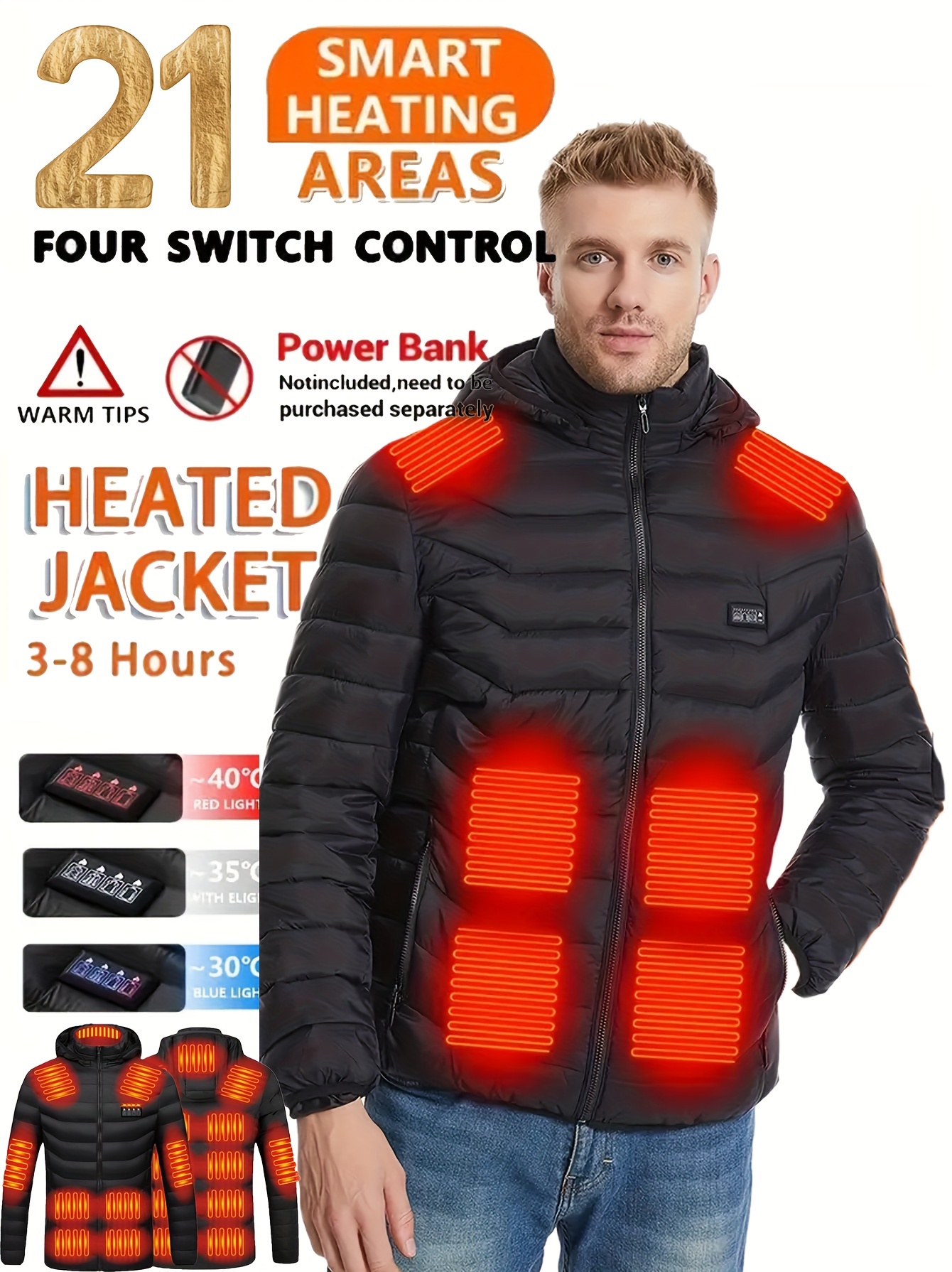 herren smart heizjacke 21 thermoisolierung Temu Switzerland