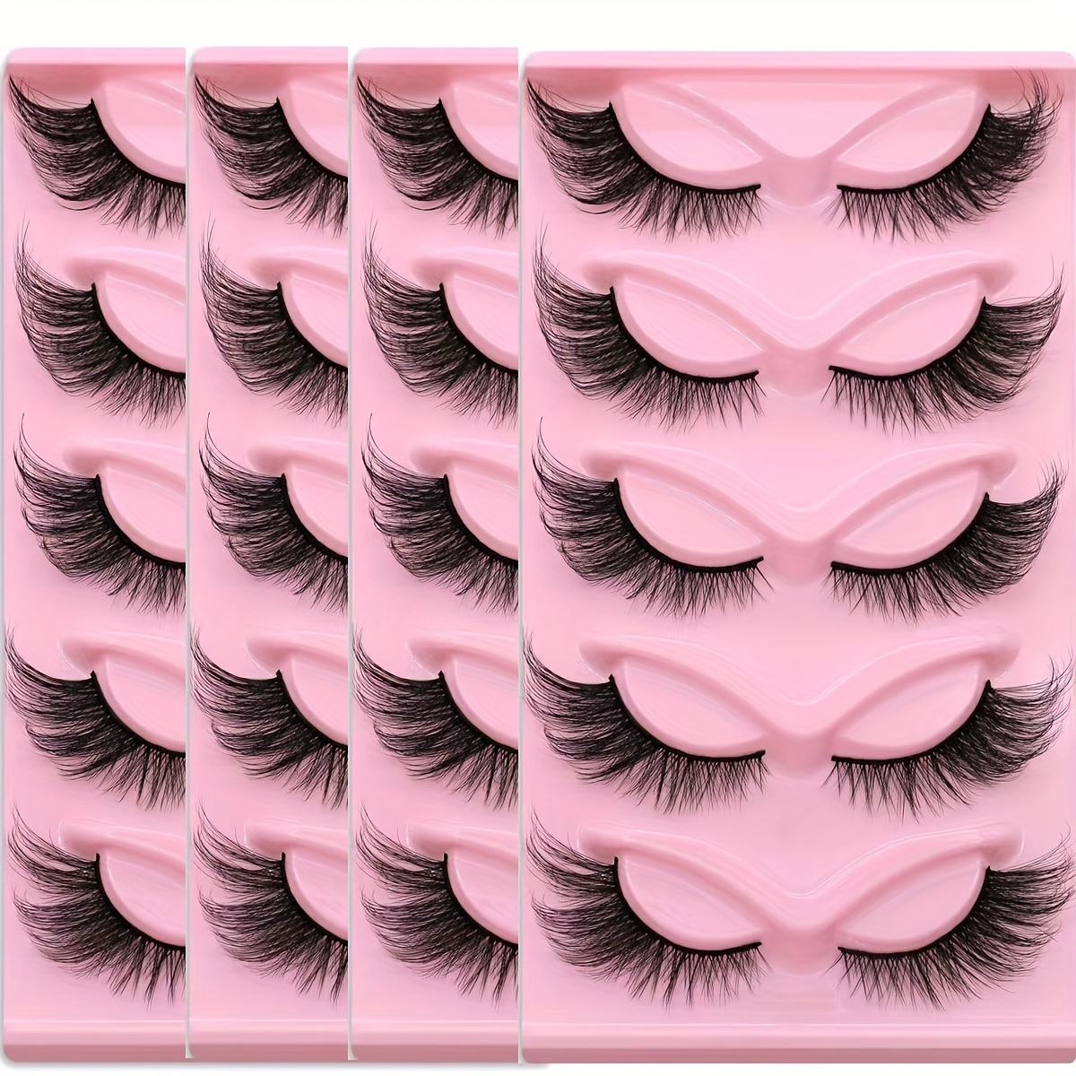 20 pairs long 3 cat eye false eyelashes festive gift thickened tips for dramatic lengthening effect reusable strip lashes for a for black friday christmas thanksgiving mothers day parties events details 9