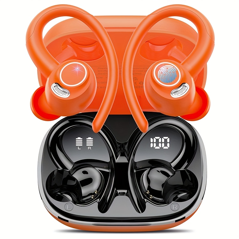 TEMU Wireless Earbuds, Wireless 5.3 Earbuds, 2025 Wireless Earbuds, High-fidelity Stereo With Enc Mic, Athletic Earbuds, 40 Hours Dual Led Display,