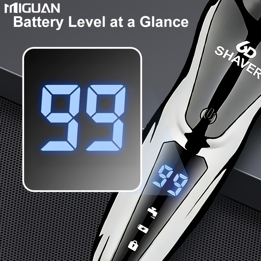 Electric Razor for Men, 3in 1/ 4in 1 Electric Shaver Nose Hair Trimmer USBRechargeable Portable Razor 3D Floating Blade Digital Display ShavingBeard Machine
