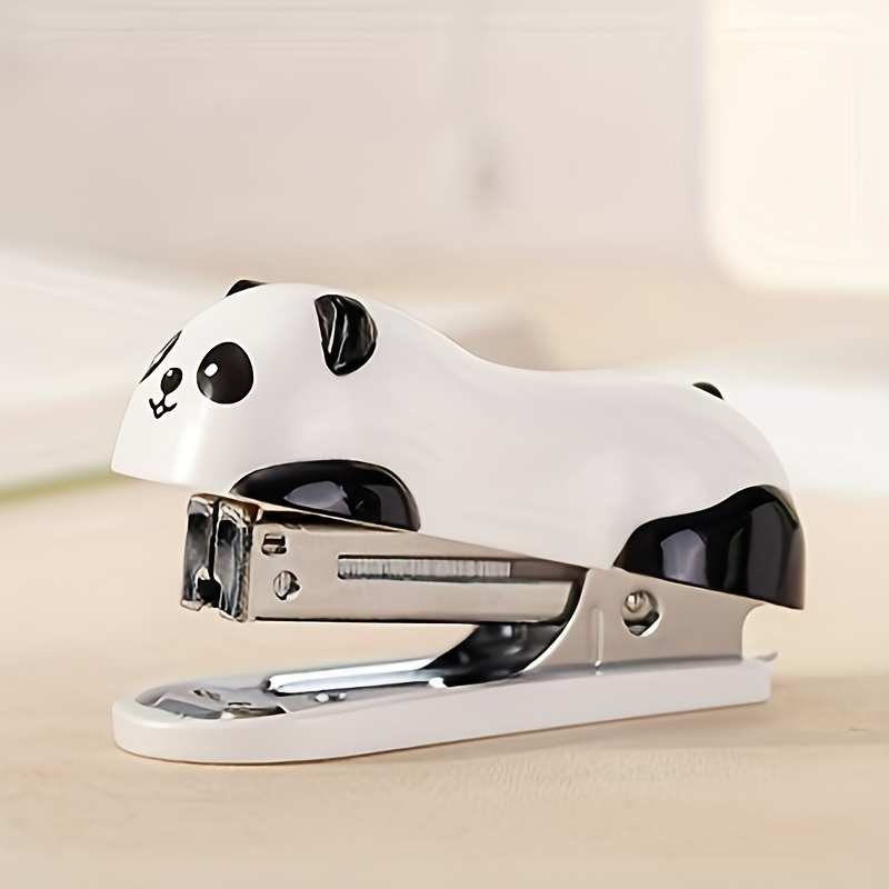 

18pcs Mini Panda Desktop Stapler, Office Stapler For12 Sheet Capacity And Includes Built-in Staple Remover & 1000pcs No.10 Staples, For Office & School