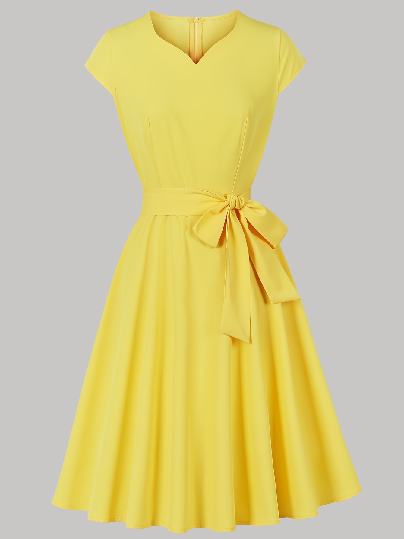 slim fit dress slacks Deme by Gabriella Adela Butter Yellow Maxi Dress main image 1