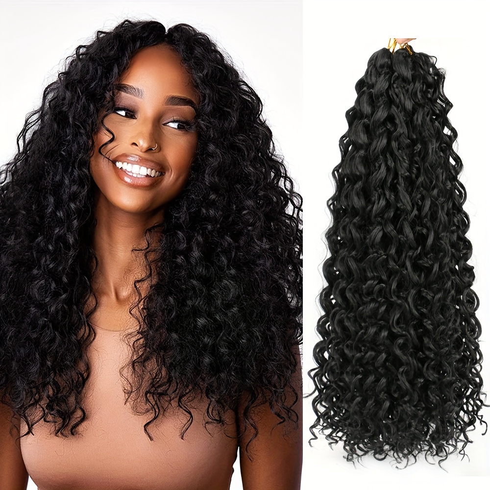 18 inch gogo curl croceht hair synthetic ocean wave crochet - Temu