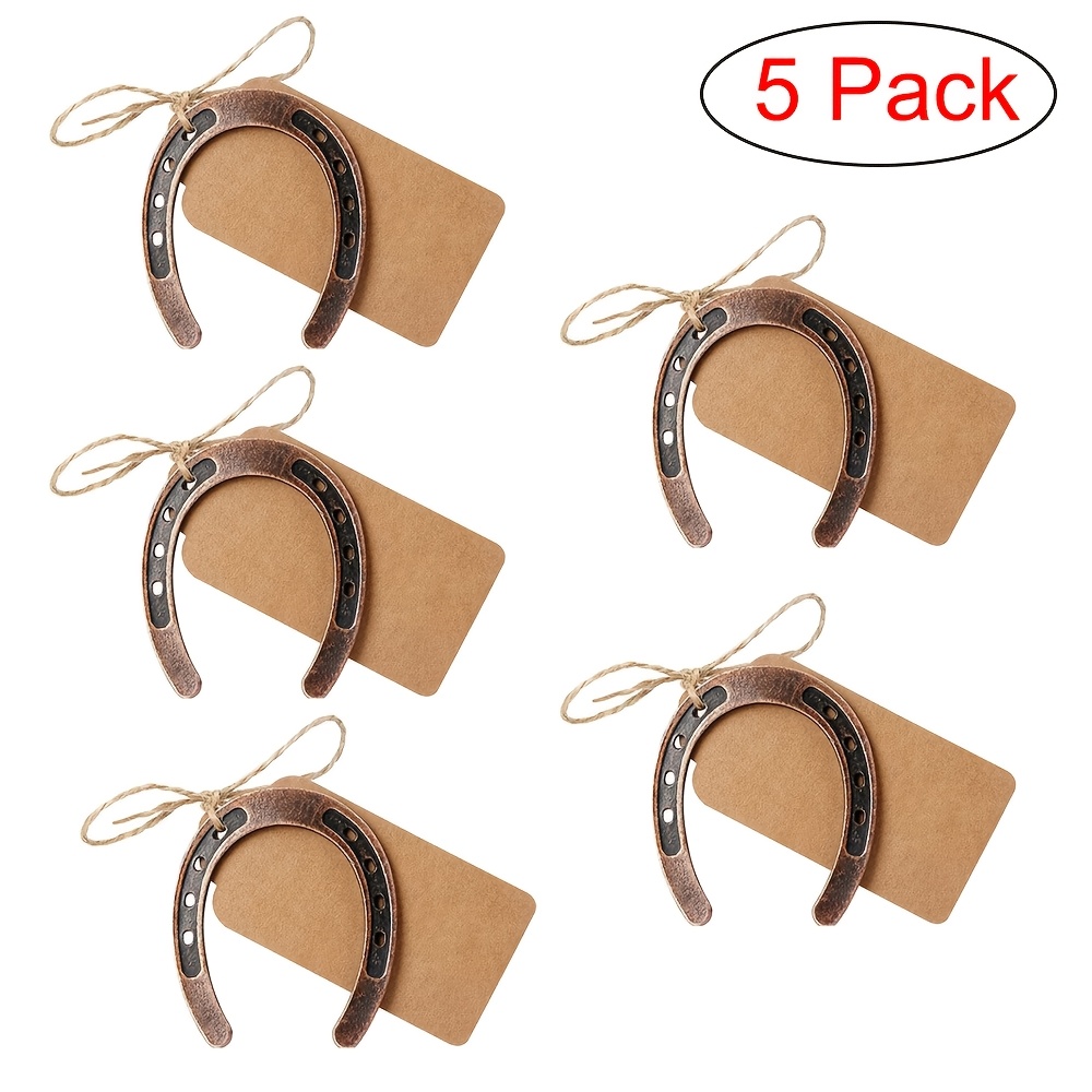 TEMU 10/5 Set Good (7x6cmx4mm), Metal Mini Craft Decorations, Vintage Wedding Party Decorations, 4mm Thickness Good Luck Horseshoe Wedding Favors,