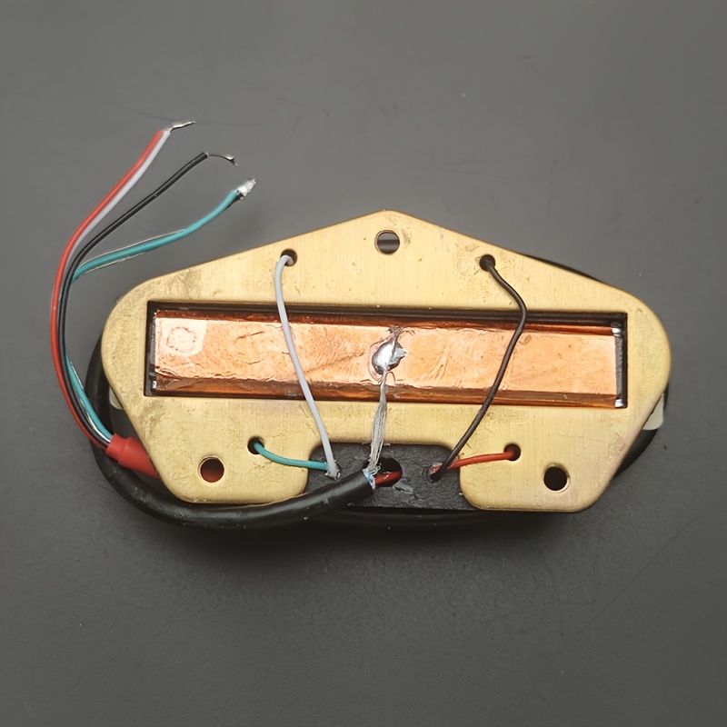 TL Guitar Bridge Double Coil Pickup - Dual Coil Design, Black & White Metal Construction, 4-Pin Wiring (Red/Black/Blue/White), Includes Mounting Screws for Electric Guitar & Bass, Guitar Pickup, Sleek Metallic Finish, Robust Construction