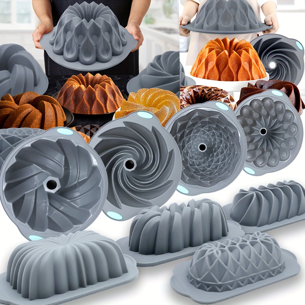 

8-piece Silicone Bakeware Set - Cake Molds For Baking, Flower & Assorted Shapes Pans For , Muffins, Chocolates - , Easy To Clean - Ideal For Christmas, Halloween, Easter, Thanksgiving & More