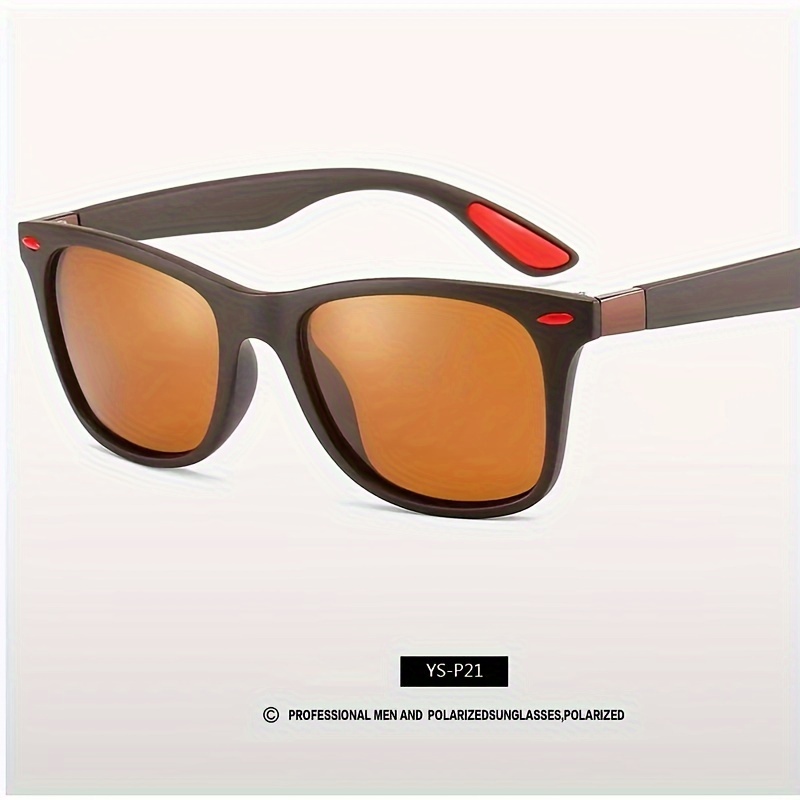 1pc Polarized Sunglasses, Men Women Square Frame Driving Sunglasses, Outdoor Fishing Eyewear UV400