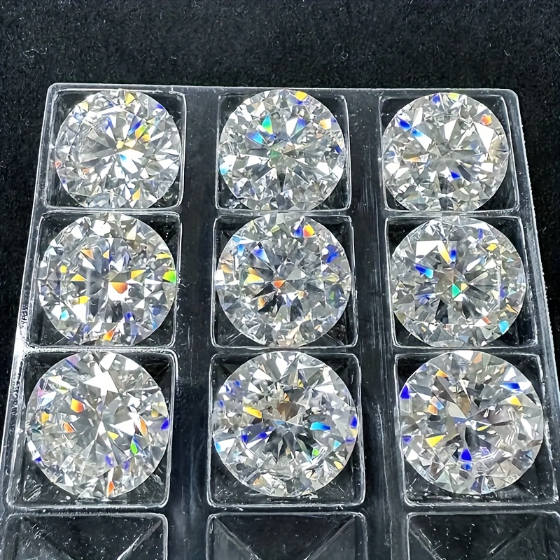 8pcs set 6ct vvs1   11mm large round cut round       beads for jewelry making wedding anniversary birthday ideal for cutters jewelers crafts elegant and sparkling   jewelry watches and additions