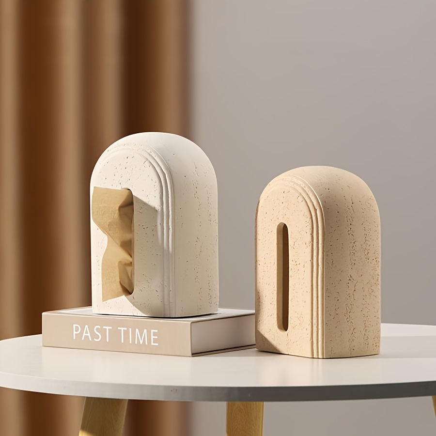 1pc elegant resin tissue box cover heavy duty and textured design suitable for bathroom bedroom office and more toilet paper holder paper dispenser elegant resin tissue box cover textured design toilet paper holder multi scene home decoration Product details 4