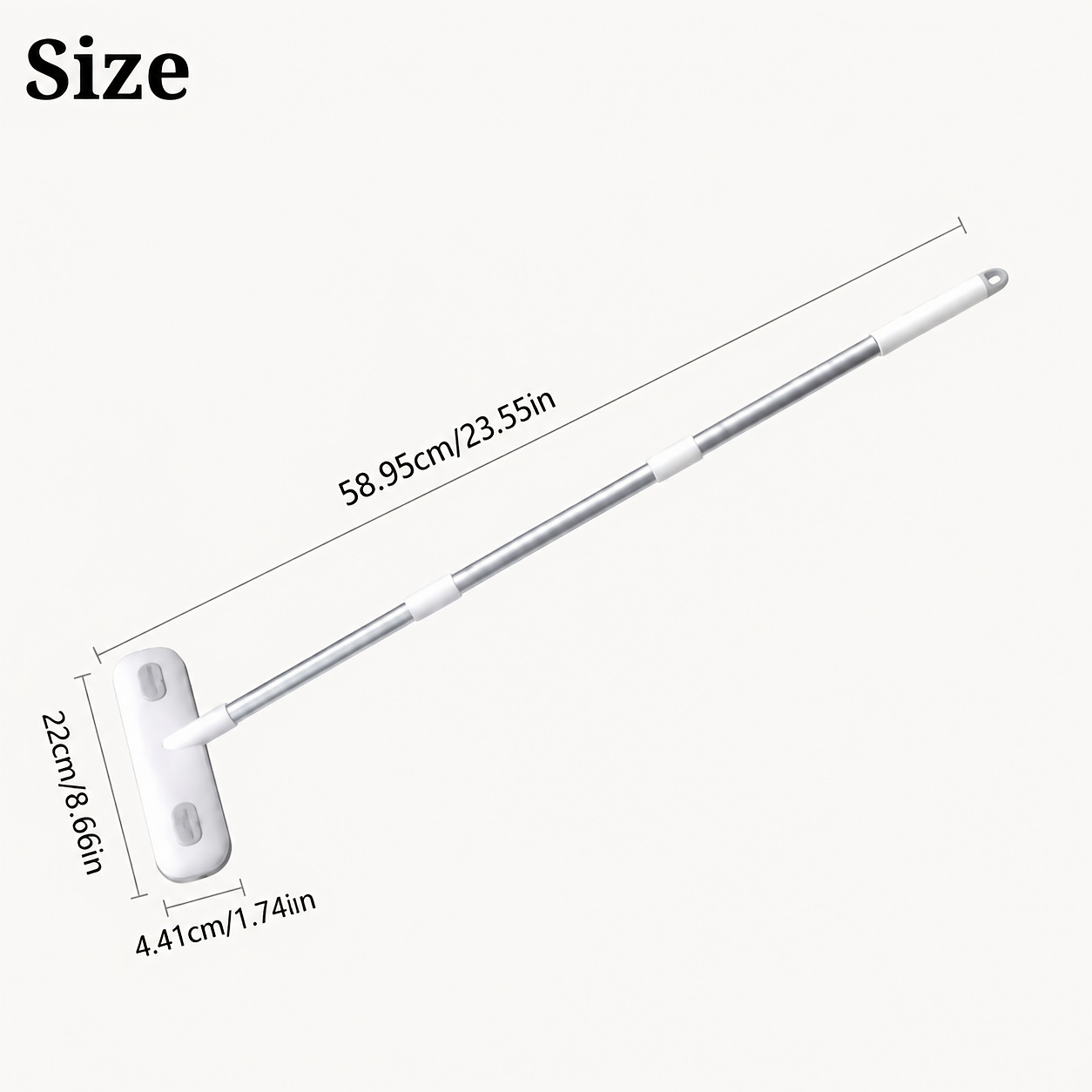TEMU Cleaning Brush With Extendable Dual Rod, Washable & Reusable Screen & Glass Cleaner, Pet Hair Remover, Multi-surface Household Cleaning Tool,