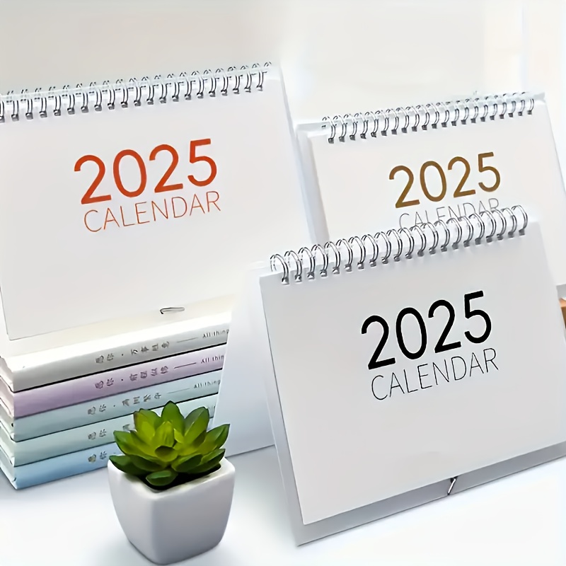 

2025 Compact Desk Calendar - Monthly & Weekly Planner With Large Grid, English Text, Ideal For Use And New Year Gift