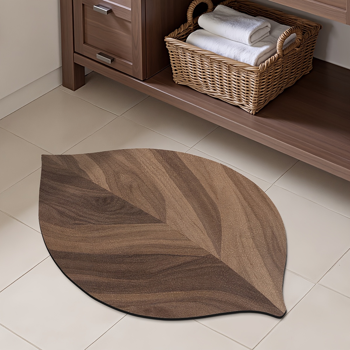 TEMU Tapis IMVE en diatomite souple pour entrées, de bain et cuisines - Antidérapant et absorbant avec support en caoutchouc diatomite, motif de