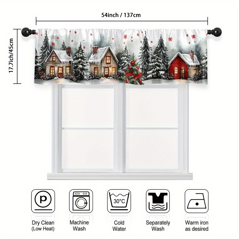 1pc Scene Motif Sheer Curtain Enhancing Daylight Wash Areas, Narrow Hall Spaces Or Accent Windows
