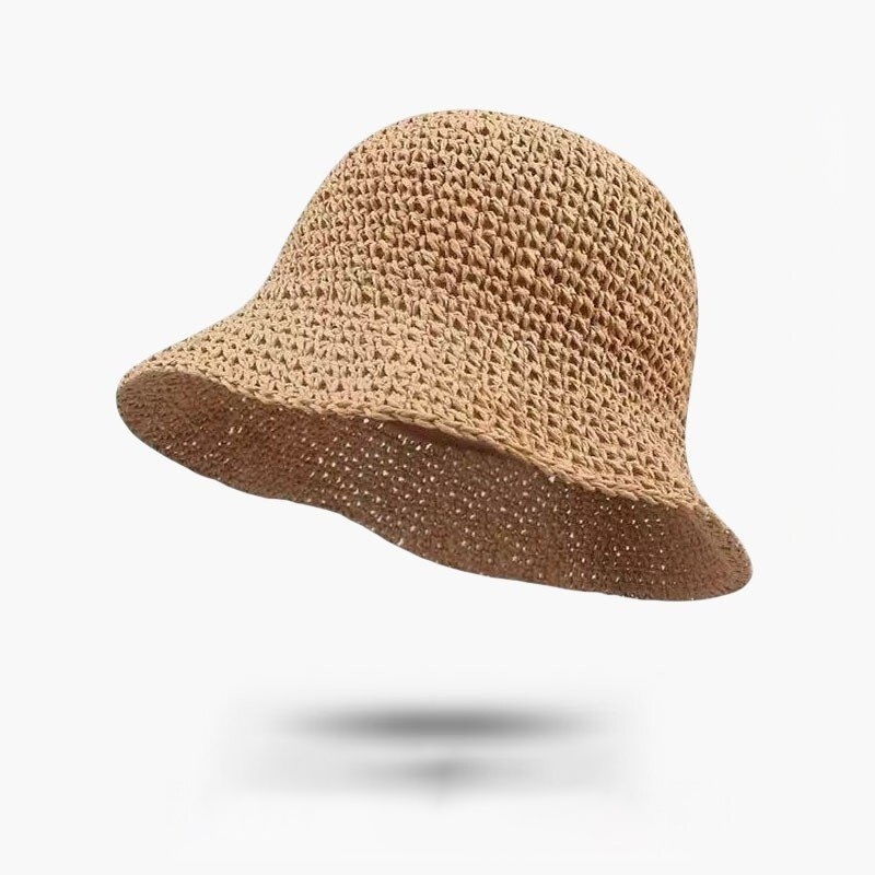 TEMU Wide-brim Soft Straw Fisherman Hat, High-end Wide-brimmed Straw Hat, Foldable Outdoor Portable Hat, Easy To Fold And Store, Space-saving,