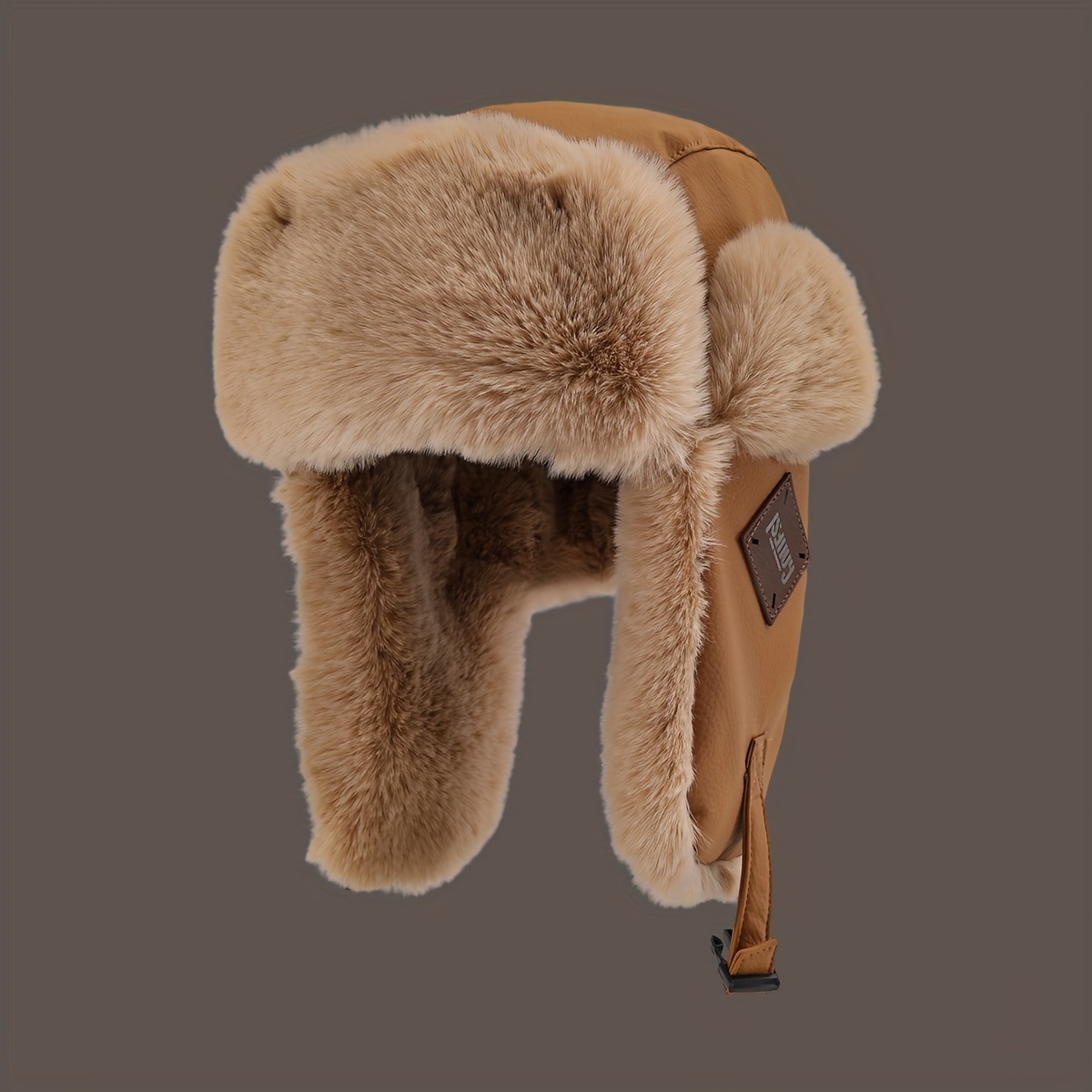 Bonnet Pilote d'Hiver Isolé pour Hommes avec Oreillettes - Bonnet Thermique Rempli de Cuir PU Chaud & Bordure en Fausse Fourrure, Bonnet pour Ski/Snowboard/Randonnée par Temps Froid - Cadeau de Noël Idéal pour les Activités en Plein Air (Style Élégant)