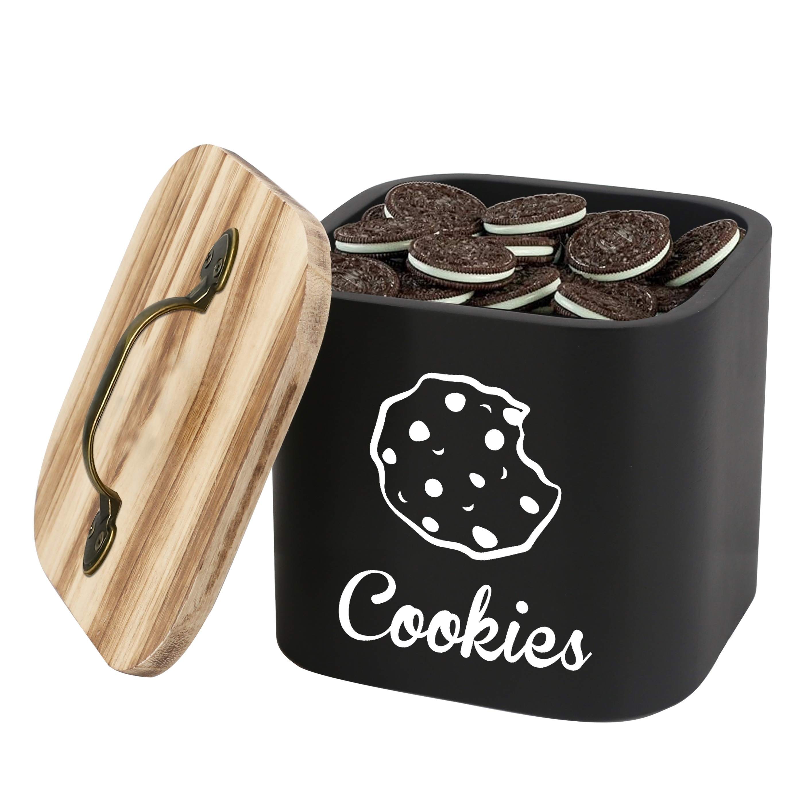 

Wooden Lid - , Decorative Organizer For Cookies & ,