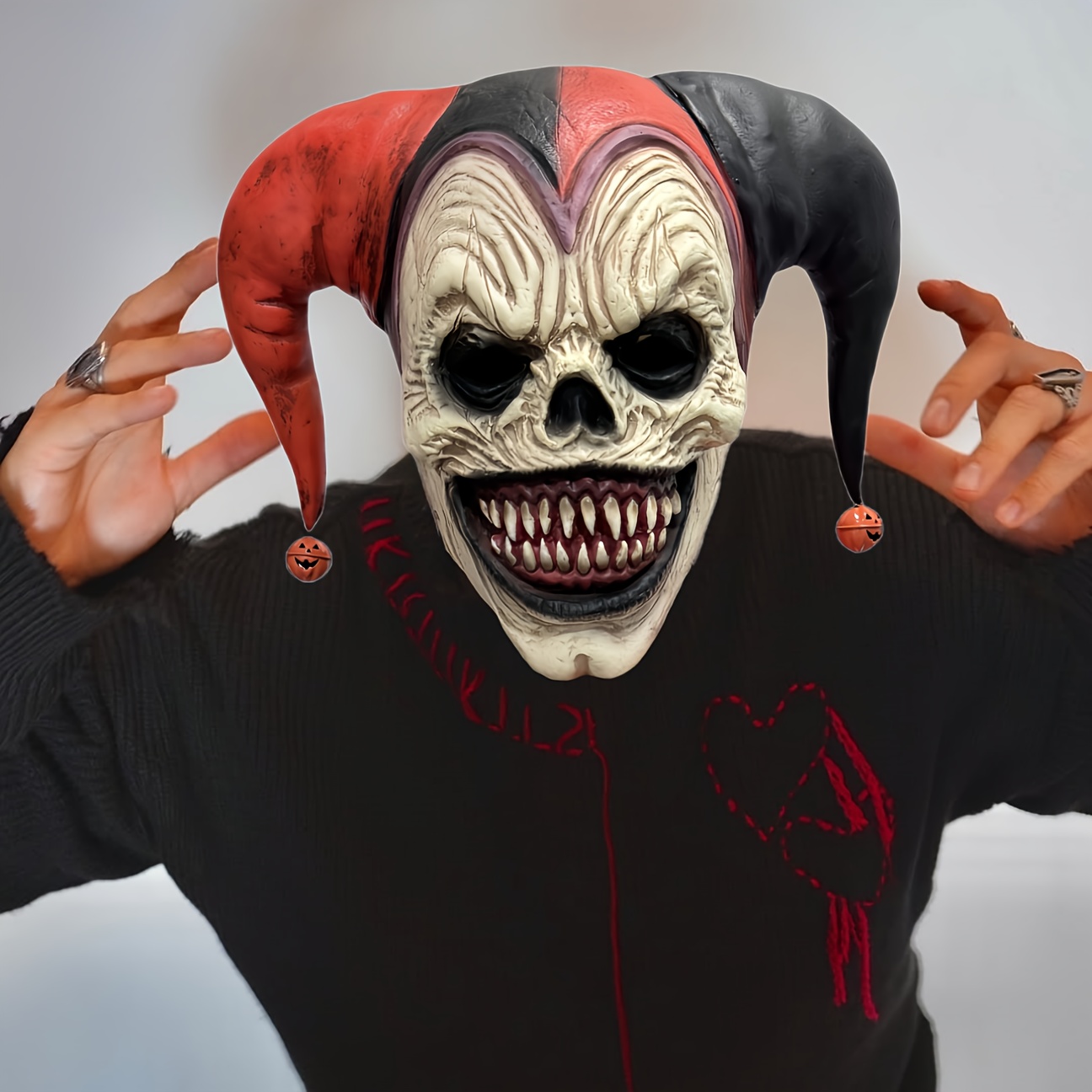Horror Bell Clown Latex Head Mask for Halloween