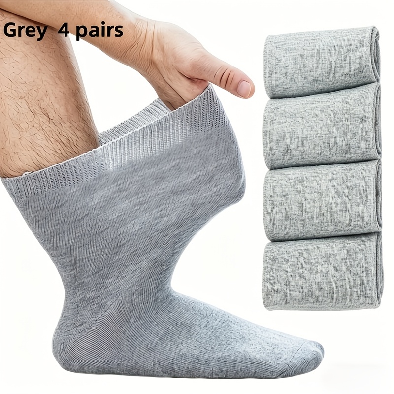 E-shop 4 Paar Ultra-Lockere Socken, Nicht-Beschränkende Top-Elastische Öffnung für Einfaches An- und Ausziehen, Pflege-Socken, Unisex und Besondere