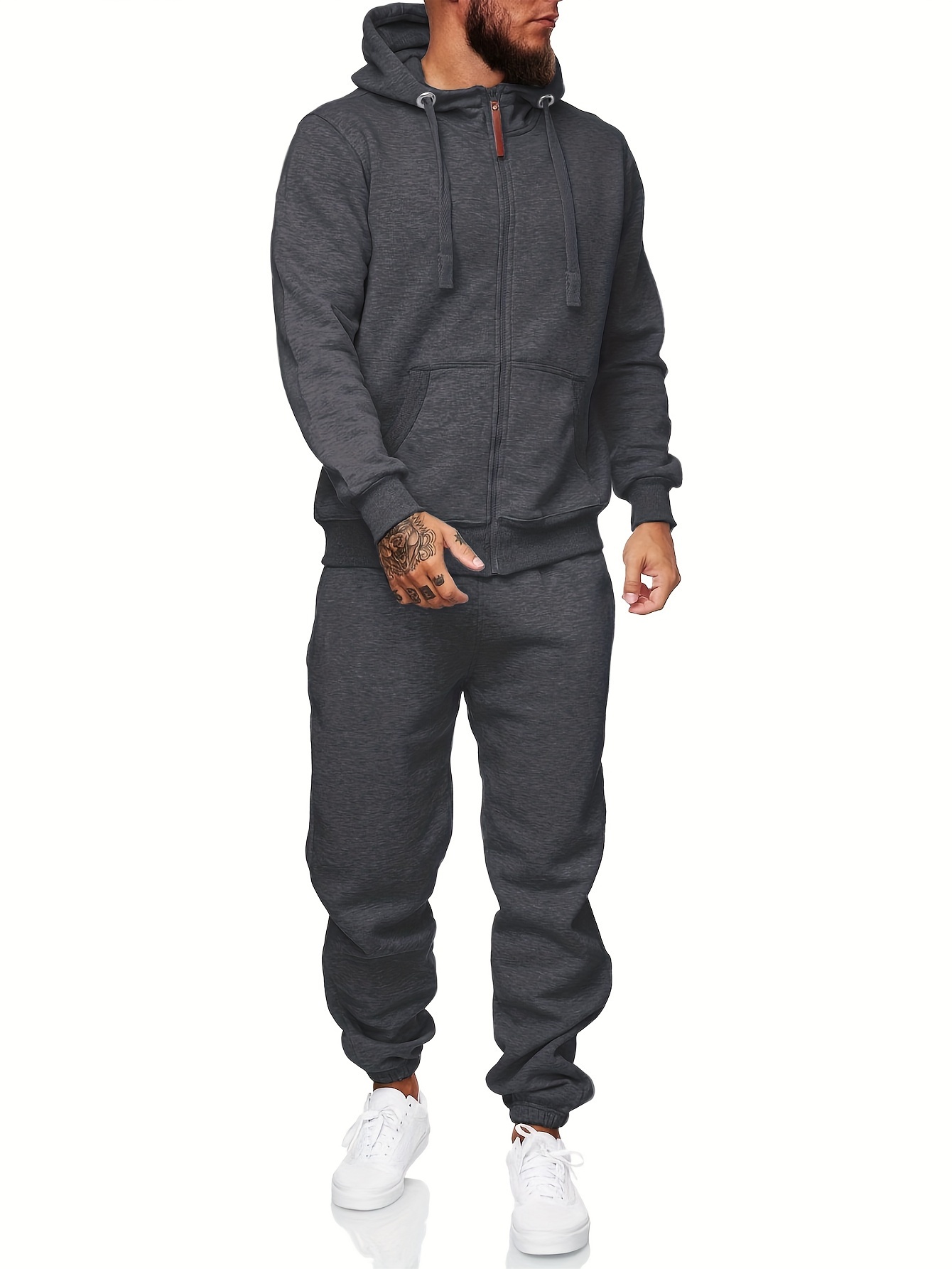teiliger herren hoodie tracksuit set roter kapuzenpullover