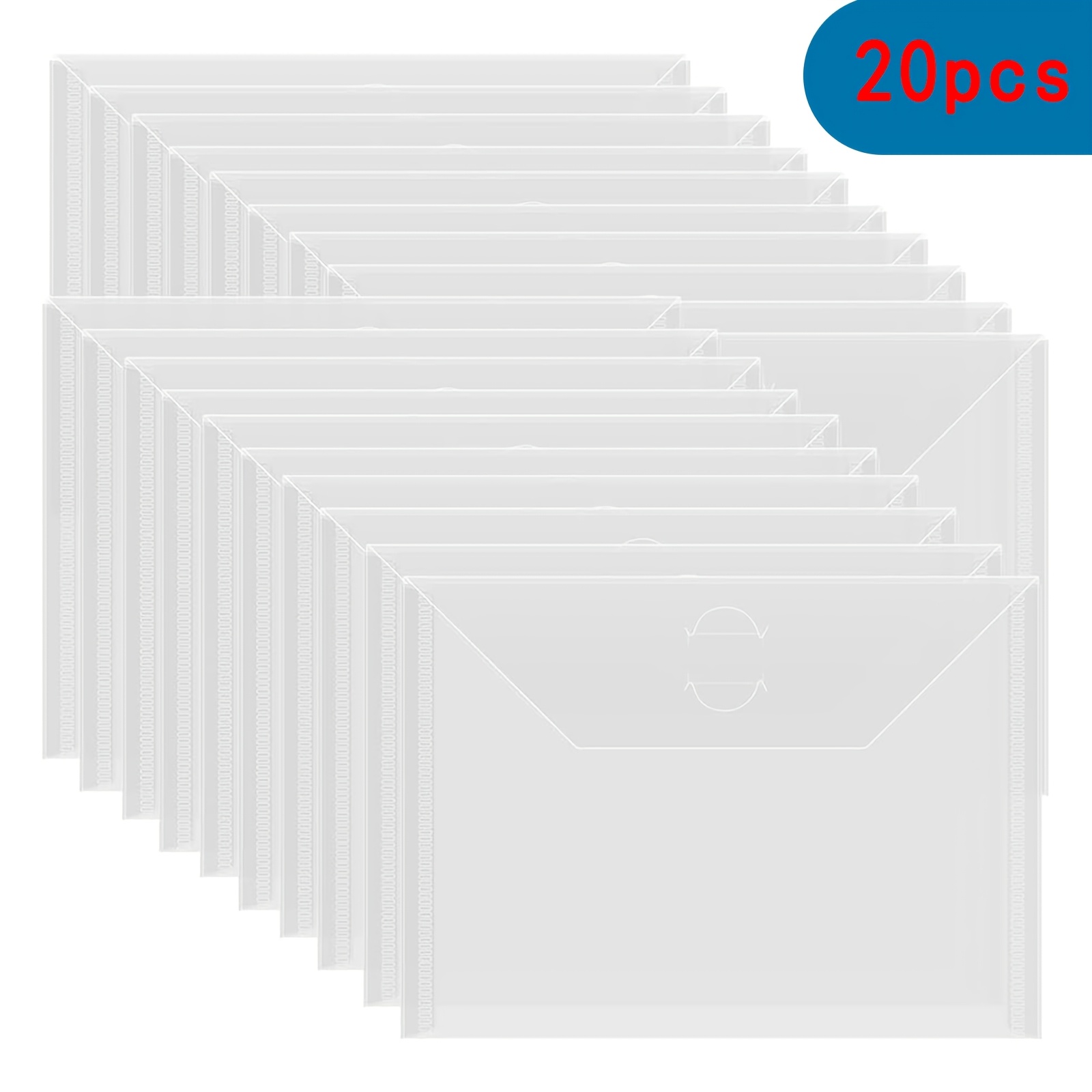 20pcs 18 X 13 Cm Transparent Document Bags Suitable For 7 X 5 Inch Storage Bags, Reusable Storage Bags