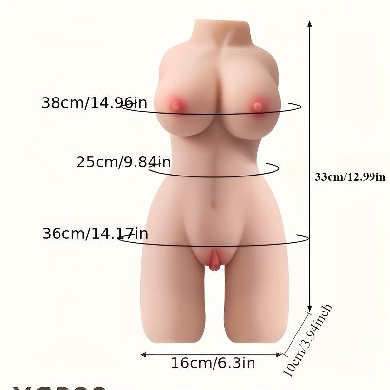 23 LB Realistic Male Masturbator Torso with Pocket Pussy & Big Butt - TPE, No Battery Needed, Adult Sex Toy for Men