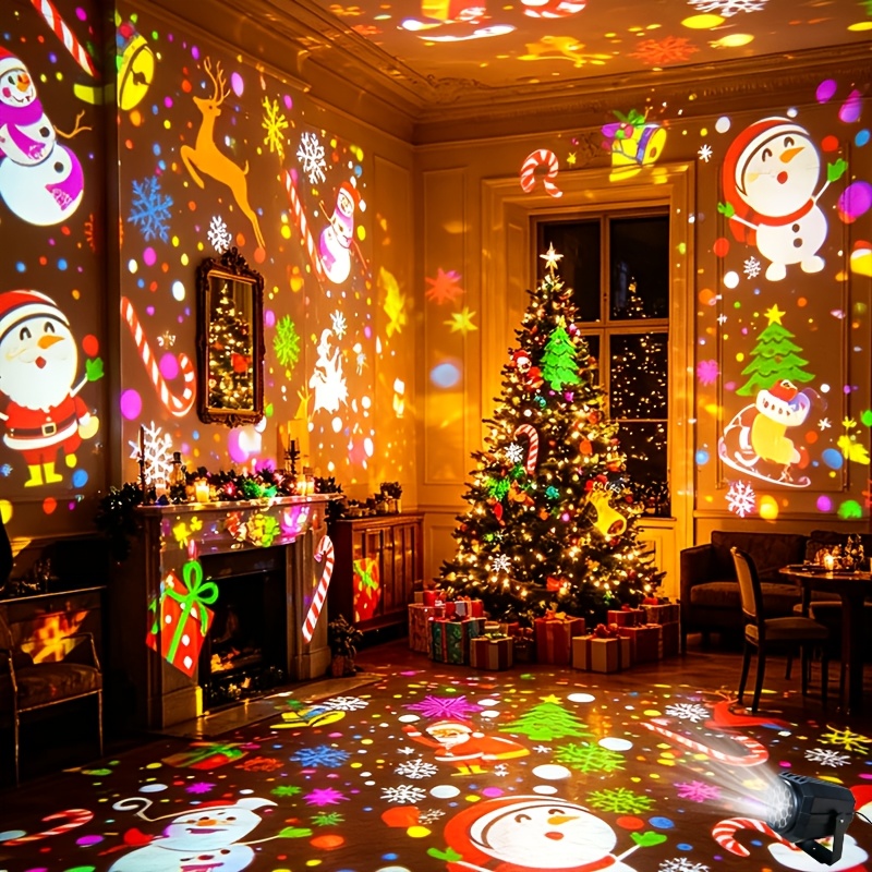 item picture indoor seasonal lighting equipment usb projection lights dynamic snowflake and christmas   high end christmas gifts