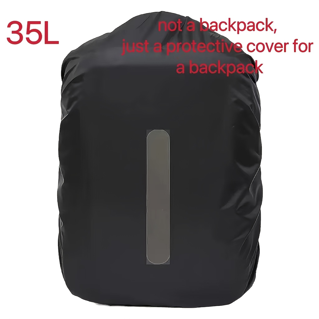 TEMU 1 X Housse de Sac à Dos Noire 20-70L, Convient aux Sacs de Voyage d'Extérieur, Sacs à Dos de Randonnée et d'Alpinisme. Pliable avec Bandes