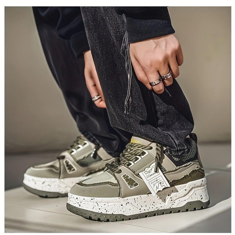 mens vintage chunky sneakers trendy retro dad shoes thick Temu