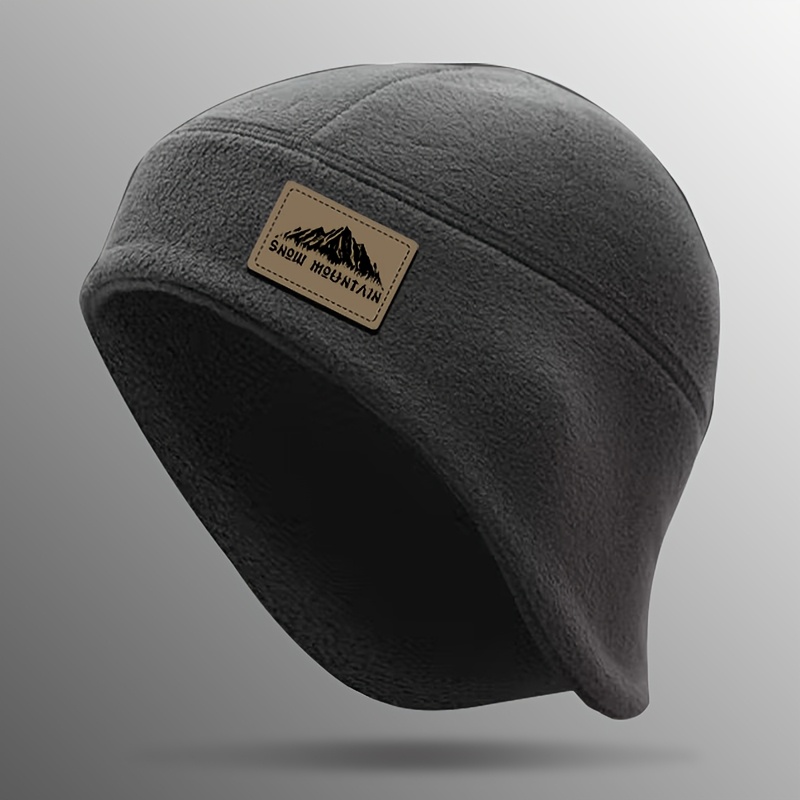 TEMU Gorro Invierno Diario Deportivo Exterior Forro Polar Gorro Acolchado Versátil Hombre Mujer Casual Sin Bordes Gorro para Correr