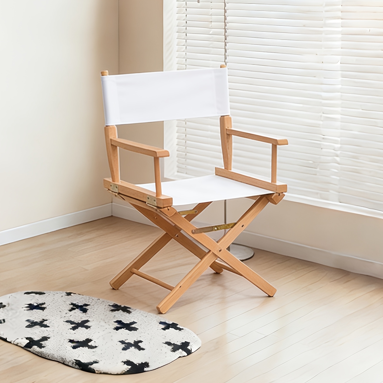 Solid Wood Director'S Chair, Folding Canvas Chair, Bar Chair, Backrest Office Leisure Chair, Makeup Chair, Fishing Chair, Outdoor Chair