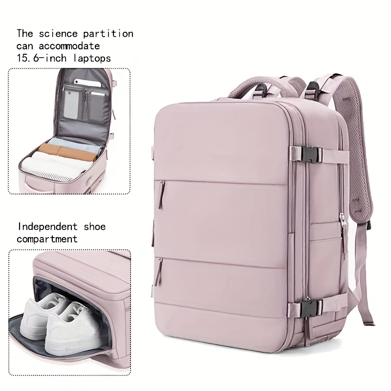 TEMU Women's And Men's Travel Backpacks, Carry On Backpacks, 15.6-inch Laptop Backpacks, Flight Approved 40x25x18, Personal Items, Travel Bags, Nurse
