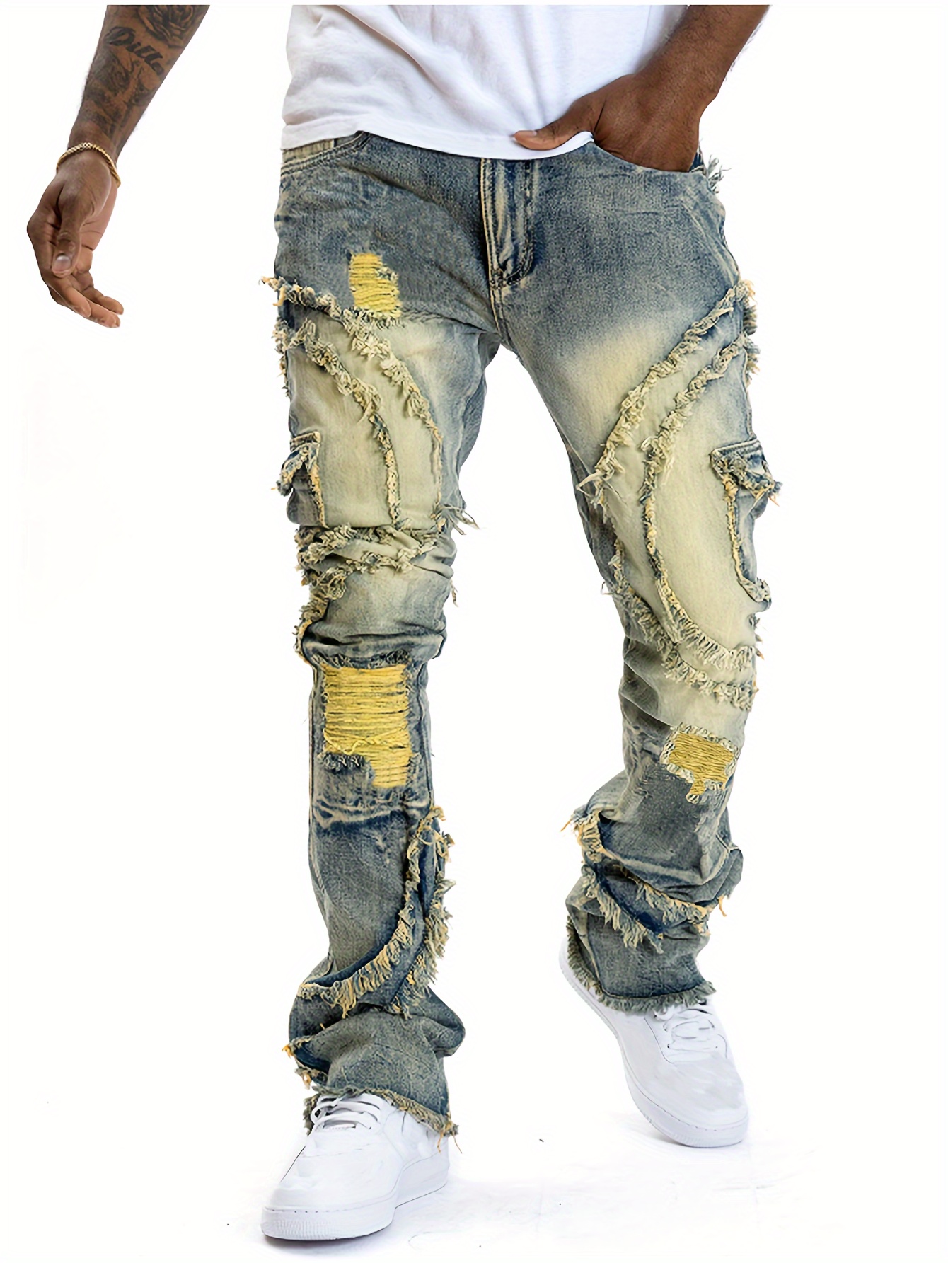 *'S Stretch Skinny Denim Denim Pants with Flared Legs,  Non-See-Through Fabric for Everyday Formal Wear St