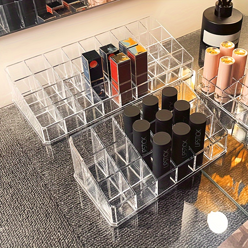 Makeup/jewelry organizer with store 12-lipstick slots